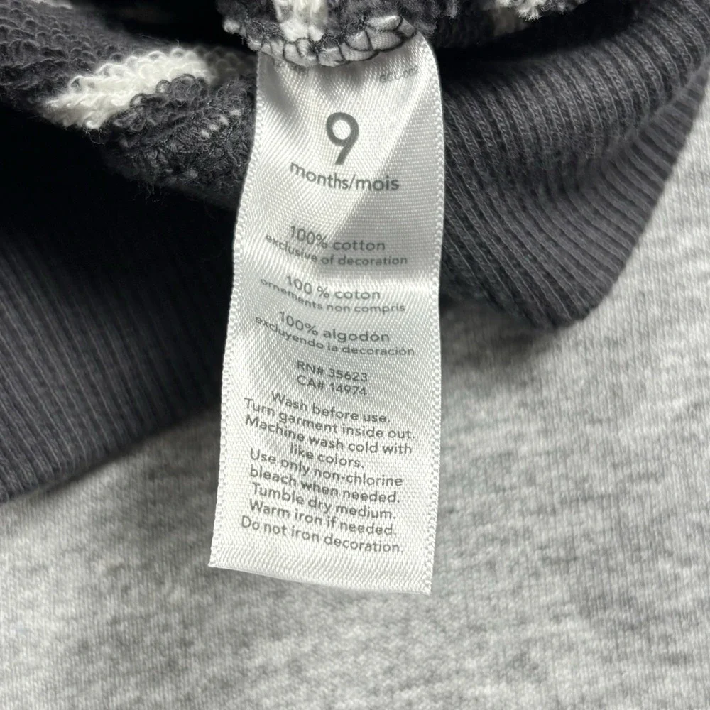 Carter's 9 Months Dark Green & White‎ Striped Hooded Boys Dog Jacket Baby